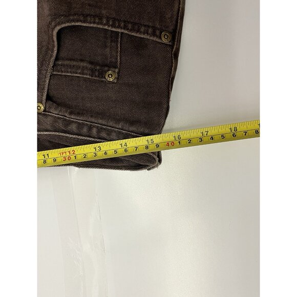 VTG 1990s Lee Jeans Mens 32x30 (31x31 Actual) Leather Patch Brown Made in Canada - Picture 10 of 16